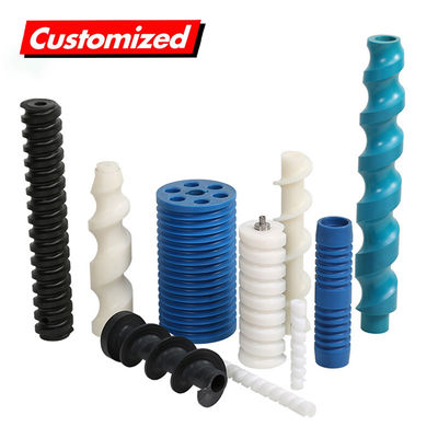 Un buon prezzo. Fabbricazione di trasportatori alimentari su misura Trasportatori a spirale flessibili Upe Hdpe Pp Uhmwpe Pom Pom di nylon a vite di plastica Cnc Pars Machine Easy Operation Trasportatore a vite in linea