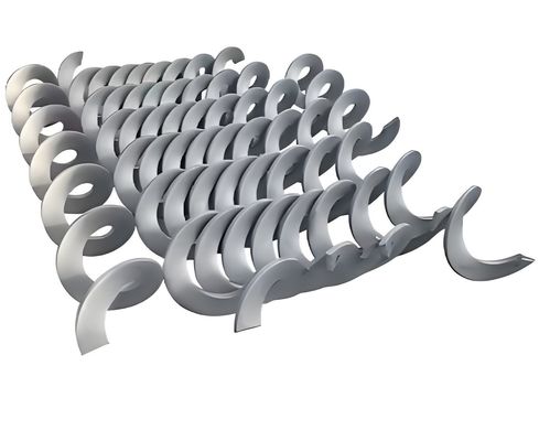 Un buon prezzo. Convogliatore a lame a spirale in acciaio inossidabile laminato a freddo continuo senza albero con montatura del cuscinetto di base in linea