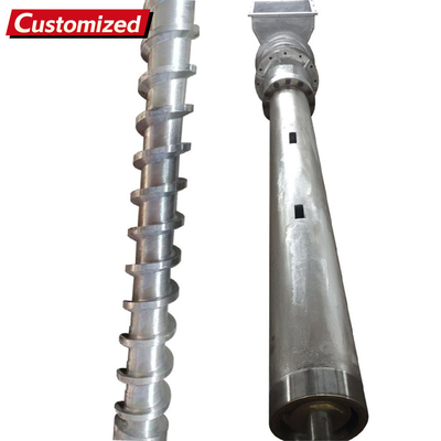Un buon prezzo. Estrusore a vite singolo personalizzato in microplastica riciclata, camicia a vite singola, acciaio inossidabile adatto per estrusore di plastica PVC Plastify Extruder Single Screw Barrel in linea