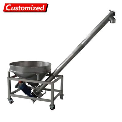 Un buon prezzo. CustomStainless Steel 304 Material Inclined Screw Conveyor Auger Feeder Conveyor Spiral Machine per alimenti in linea