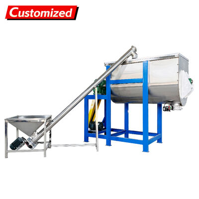 Un buon prezzo. Custom Screw Conveyor U-Shaped Twin-Screw Mixer with Rotating Blades for Food, Chemical, Pharmaceutical, and Construction Materials Industries in linea
